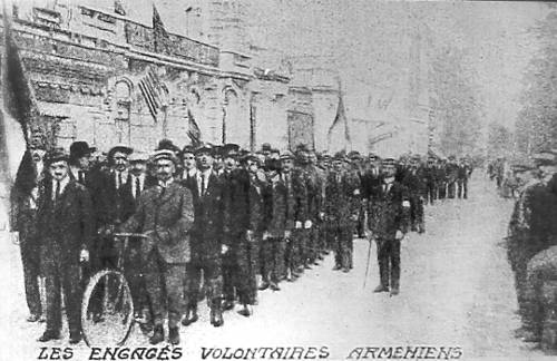 Armenian Volunteers on Champs-Elysées