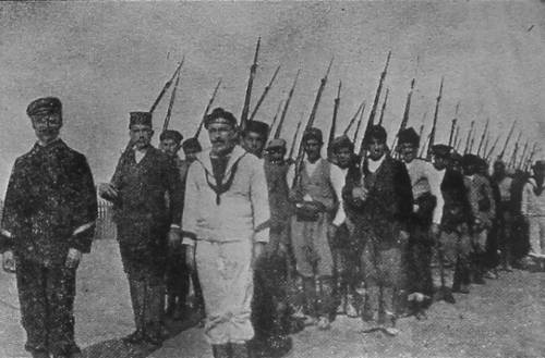 The Armenian Volunteers landing at Port-Saïd