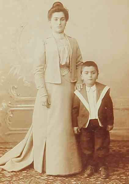 Mrs Perouse Mosdikchian and her son Levon