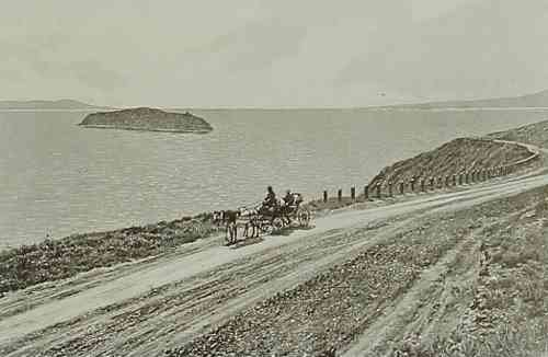 The lake and the island of Sevan in 1898