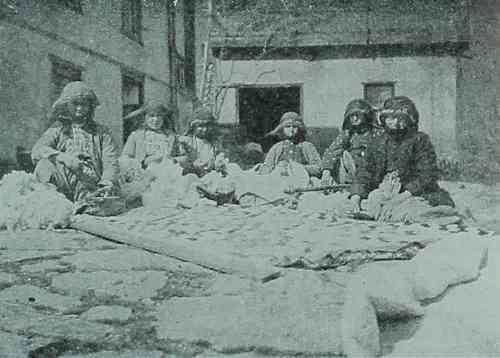 Armenian women working the cotton in Hajen