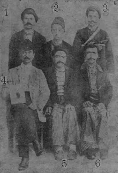 Harutiun Paraghamian with friends – Ourfa 1910