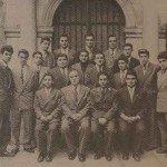 Promotion of the Getronagan Armenian High School with their director H. Hampartsumian in 1955