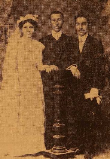Karekin Djenderedjian with his bride – Smyrna