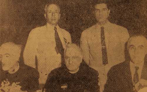 Doctor Khachig Giragosian, Dr Khoren Mamigonian, Yeghishe Melikian, Dr A. Alikhanian – USA 1955