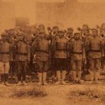 Armenian Legion, trumpeters group. On the left Diran Patapanian