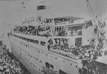 Transfer of France Armenians to Soviet Armenia on the Rossia ship