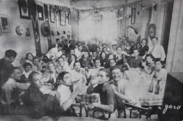 Festive meal in the honor of the Armenian students of Cairo, Egypt 1939