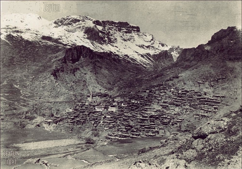 Zeytun, view from Barzenga mountain slopes, April 1897
