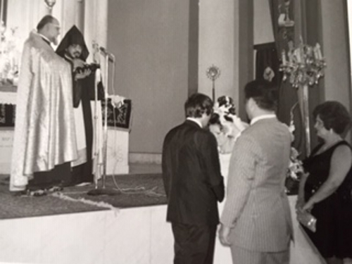 Souren and Sonia Zarmanian – Our marriage in Surp Nechan church in Beirut late October 1973
