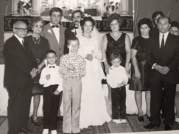 Our marriage in St. Nechan church in Beirut late October 1973 with Zarmanian and Kechichian families