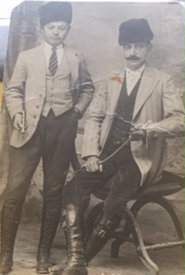 Aram Zarmanian with the commissioner of Adana-Mersin 1918