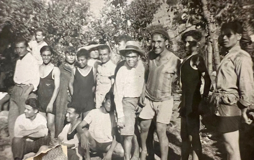 Karapet Hakobyan with his friends
