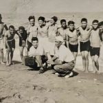 Karapet Hakobyan with friends on the beach