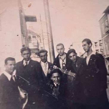 Karapet Hakobyan with his friends