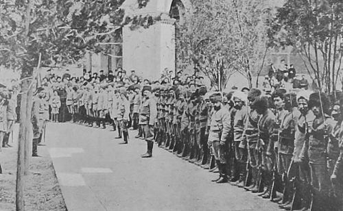 Armenian volunteers leaving for Van