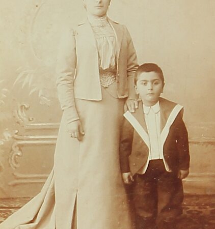 Mrs Perouse Mosdikchian and her son Levon