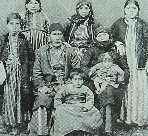 Morenig village chief with his family