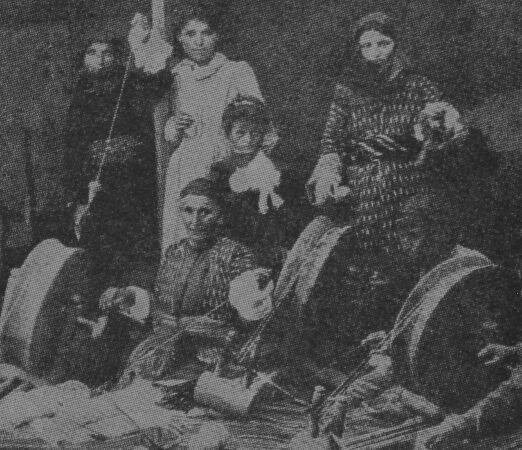 Armenian women spinning in Aleppo – 1924