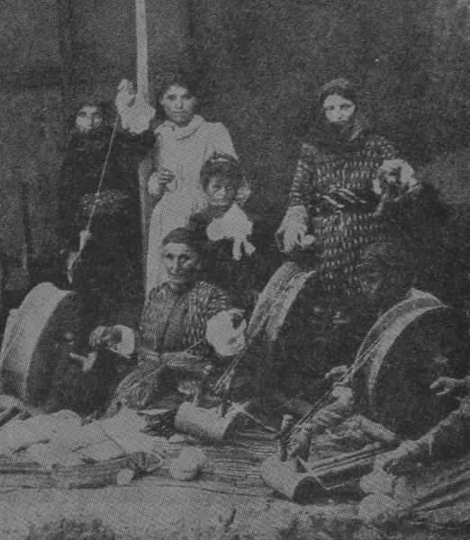 Armenian women spinning in Aleppo – 1924