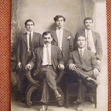 Unidentified Armenian men in Whitinsville – 1910