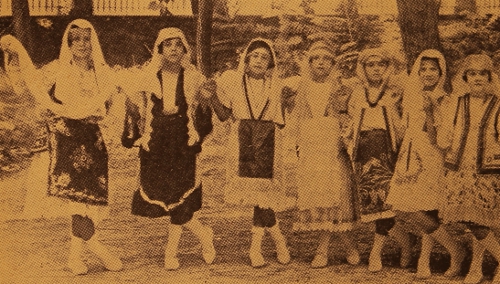 Dance teacher with her students