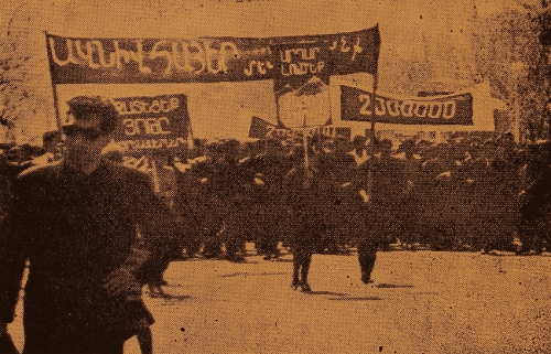 50th anniversary of the Armenian genocide in Erevan