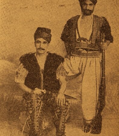 Armenian men wearing costumes of Sasun