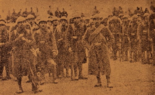 The arrival of Armenian Legionnaires in Giligia (Cilicia)