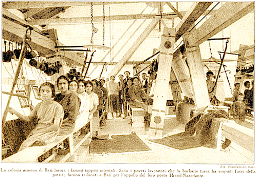 Weaving factory in Nor Arax (Italy) – 1924