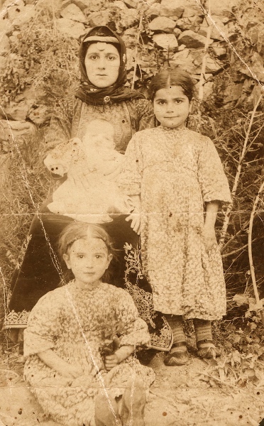 Mother and her children in Artvin