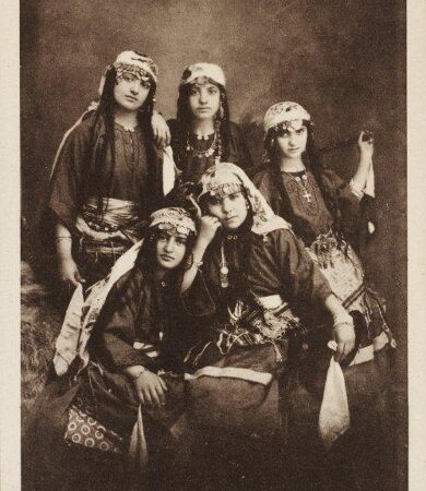 Armenian young women postcard – Kharpert 1910