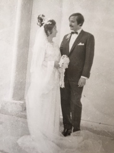 Our marriage in St. Nechan church in Beirut late October 1973 with Zarmanian and Kechichian families