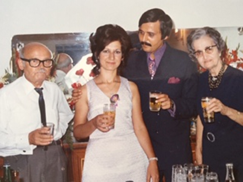 At the engagement party with my parents Aram and Yeranik Zarmanian