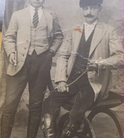 Aram Zarmanian with the commissioner of Adana-Mersin 1918