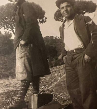 Karapet Hakobyan with a friend on a trip
