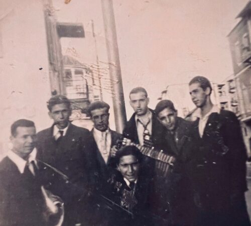 Karapet Hakobyan with his friends
