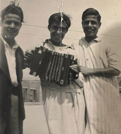 Karapet Hakobyan with two friends